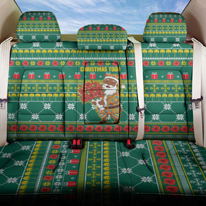Togo Christmas Back Car Seat Cover African Santa Poinsettia Flower Tree Gifts - African Pride
