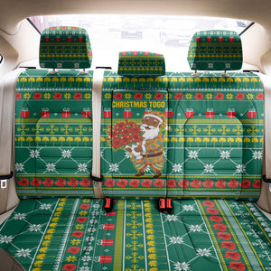 Togo Christmas Back Car Seat Cover African Santa Poinsettia Flower Tree Gifts - African Pride