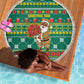 Togo Christmas Beach Blanket African Santa Poinsettia Flower Tree Gifts - African Pride