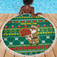 Togo Christmas Beach Blanket African Santa Poinsettia Flower Tree Gifts - African Pride
