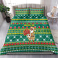 Togo Christmas Bedding Set African Santa Poinsettia Flower Tree Gifts - African Pride