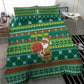 Togo Christmas Bedding Set African Santa Poinsettia Flower Tree Gifts - African Pride