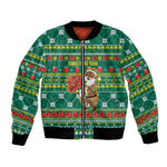 Togo Christmas Bomber Jacket African Santa Poinsettia Flower Tree Gifts - African Pride