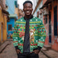 Togo Christmas Bomber Jacket African Santa Poinsettia Flower Tree Gifts - African Pride