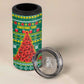 Togo Christmas 4 in 1 Can Cooler Tumbler African Santa Poinsettia Flower Tree Gifts - African Pride