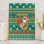 Togo Christmas Canvas Wall Art African Santa Poinsettia Flower Tree Gifts - African Pride