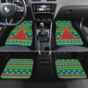 Togo Christmas Car Mats African Santa Poinsettia Flower Tree Gifts - African Pride
