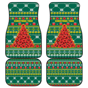 Togo Christmas Car Mats African Santa Poinsettia Flower Tree Gifts - African Pride