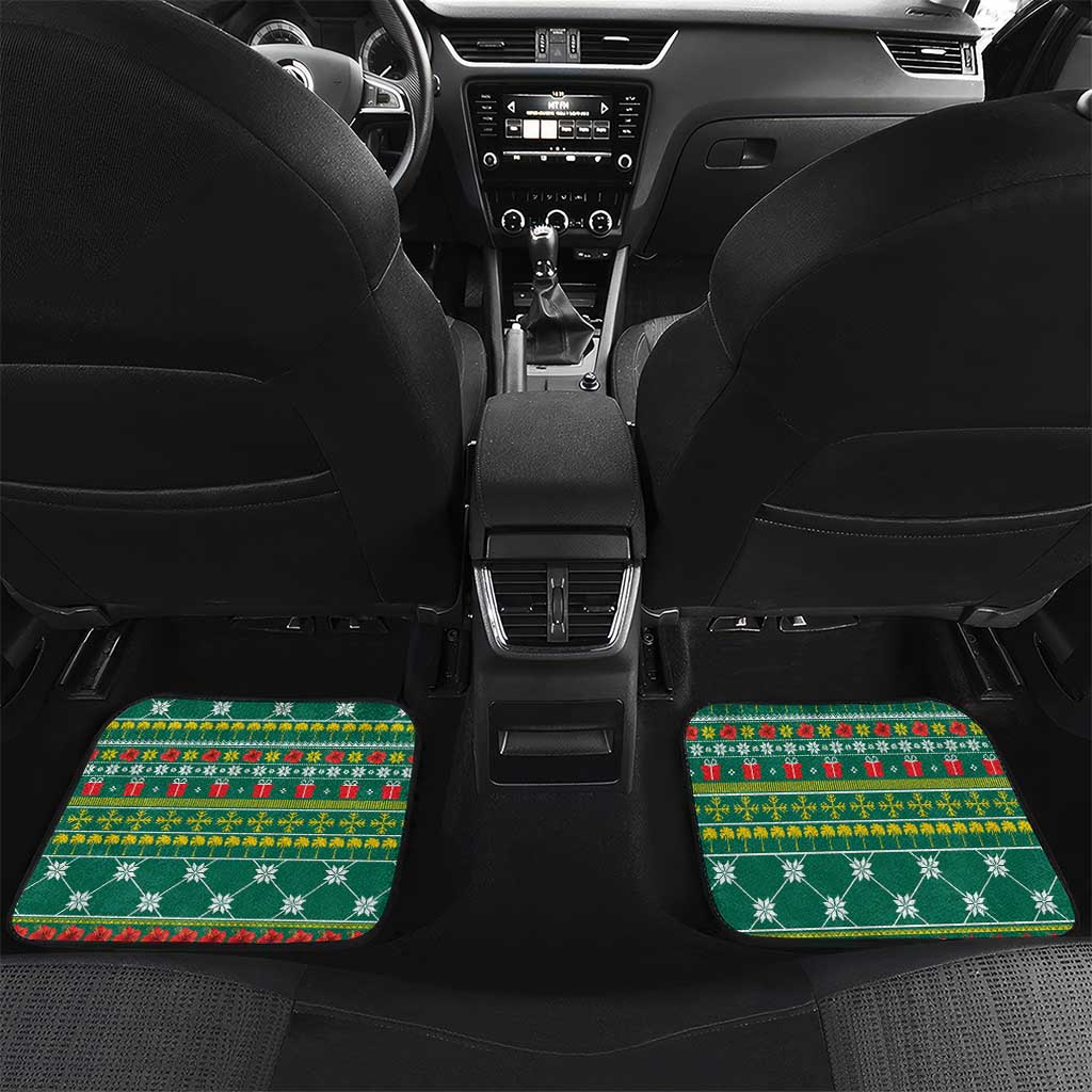 Togo Christmas Car Mats African Santa Poinsettia Flower Tree Gifts - African Pride