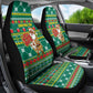 Togo Christmas Car Seat Cover African Santa Poinsettia Flower Tree Gifts - African Pride
