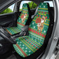 Togo Christmas Car Seat Cover African Santa Poinsettia Flower Tree Gifts - African Pride
