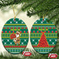 Togo Christmas Ceramic Ornament African Santa Poinsettia Flower Tree Gifts - African Pride