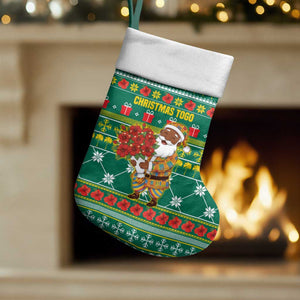 Togo Christmas Stocking African Santa Poinsettia Flower Tree Gifts - African Pride
