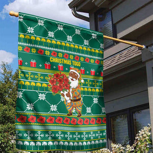 Togo Christmas Garden Flag African Santa Poinsettia Flower Tree Gifts - African Pride
