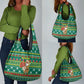 Togo Christmas Grocery Bag African Santa Poinsettia Flower Tree Gifts - African Pride