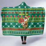 Togo Christmas Hooded Blanket African Santa Poinsettia Flower Tree Gifts - African Pride