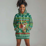 Togo Christmas Hoodie Dress African Santa Poinsettia Flower Tree Gifts - African Pride