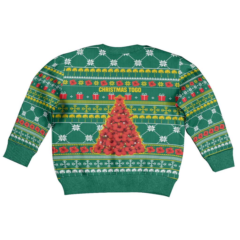 Togo Christmas Kid Ugly Christmas Sweater African Santa Poinsettia Flower Tree Gifts - African Pride