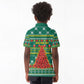 Togo Christmas Kid Polo Shirt African Santa Poinsettia Flower Tree Gifts - African Pride
