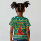 Togo Christmas Kid T shirt African Santa Poinsettia Flower Tree Gifts - African Pride