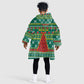 Togo Christmas Kid Wearable Blanket Hoodie African Santa Poinsettia Flower Tree Gifts - African Pride