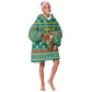 Togo Christmas Kid Wearable Blanket Hoodie African Santa Poinsettia Flower Tree Gifts - African Pride