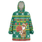 Togo Christmas Kid Wearable Blanket Hoodie African Santa Poinsettia Flower Tree Gifts - African Pride