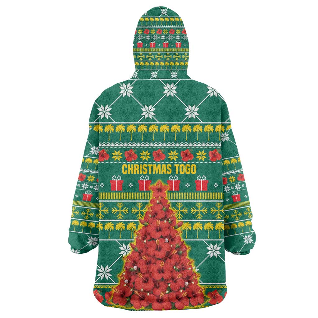 Togo Christmas Kid Wearable Blanket Hoodie African Santa Poinsettia Flower Tree Gifts - African Pride