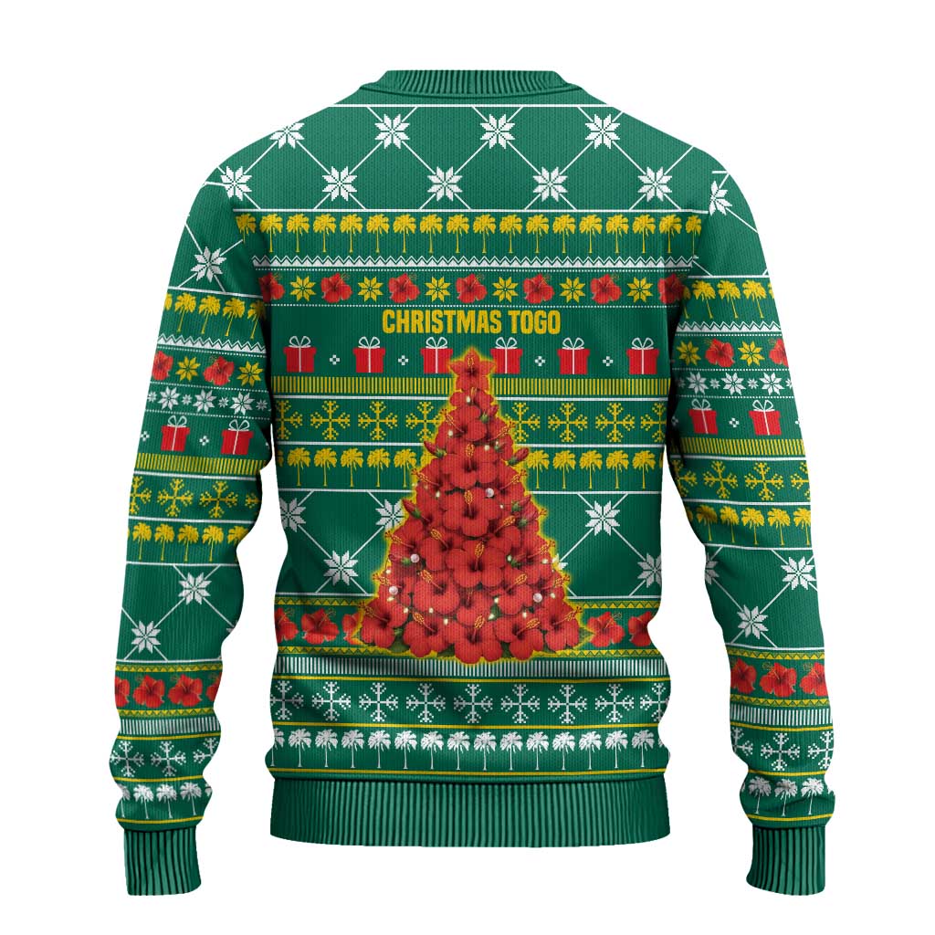 Togo Christmas Ugly Christmas Sweater African Santa Poinsettia Flower Tree Gifts - African Pride