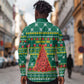 Togo Christmas Long Sleeve Button Shirt African Santa Poinsettia Flower Tree Gifts - African Pride