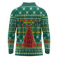 Togo Christmas Long Sleeve Polo Shirt African Santa Poinsettia Flower Tree Gifts - African Pride