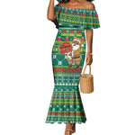 Togo Christmas Mermaid Dress African Santa Poinsettia Flower Tree Gifts - African Pride