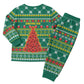 Togo Christmas Pajama Set African Santa Poinsettia Flower Tree Gifts - African Pride