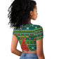 Togo Christmas Raglan Cropped T shirt African Santa Poinsettia Flower Tree Gifts - African Pride