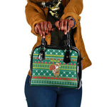 Togo Christmas Shoulder Handbag African Santa Poinsettia Flower Tree Gifts - African Pride