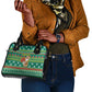 Togo Christmas Shoulder Handbag African Santa Poinsettia Flower Tree Gifts - African Pride