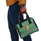 Togo Christmas Shoulder Handbag African Santa Poinsettia Flower Tree Gifts - African Pride