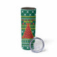 Togo Christmas Skinny Tumbler African Santa Poinsettia Flower Tree Gifts - African Pride