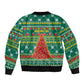 Togo Christmas Sleeve Zip Bomber Jacket African Santa Poinsettia Flower Tree Gifts - African Pride
