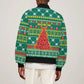 Togo Christmas Sleeve Zip Bomber Jacket African Santa Poinsettia Flower Tree Gifts - African Pride