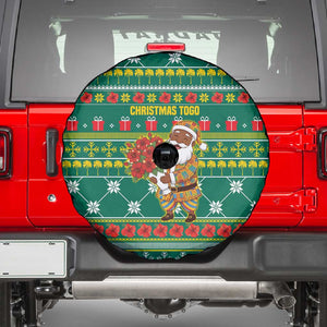 Togo Christmas Spare Tire Cover African Santa Poinsettia Flower Tree Gifts - African Pride