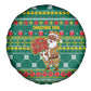 Togo Christmas Spare Tire Cover African Santa Poinsettia Flower Tree Gifts - African Pride