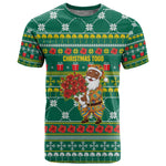Togo Christmas T shirt African Santa Poinsettia Flower Tree Gifts - African Pride