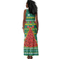 Togo Christmas Tank Maxi Dress African Santa Poinsettia Flower Tree Gifts - African Pride
