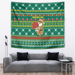 Togo Christmas Tapestry African Santa Poinsettia Flower Tree Gifts - African Pride