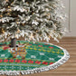 Togo Christmas Tree Skirt African Santa Poinsettia Flower Tree Gifts - African Pride