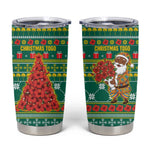 Togo Christmas Tumbler Cup African Santa Poinsettia Flower Tree Gifts - African Pride