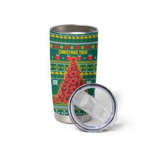 Togo Christmas Tumbler Cup African Santa Poinsettia Flower Tree Gifts - African Pride