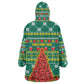 Togo Christmas Wearable Blanket Hoodie African Santa Poinsettia Flower Tree Gifts - African Pride