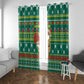 Togo Christmas Window Curtain African Santa Poinsettia Flower Tree Gifts - African Pride